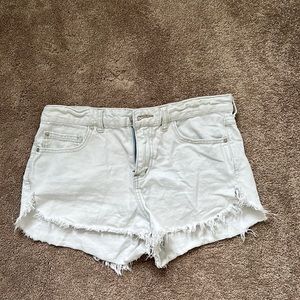 Free people white jean shorts